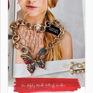 Badgley Mischka Embellished Butterfly Necklace